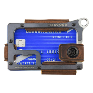 Trayvax Wallets Contour Cash Strap Wallet Raw/Mississippi Mud