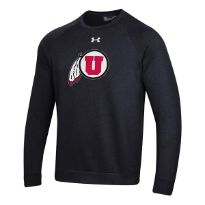 Utah Utes Under Armour Crew Medium Black