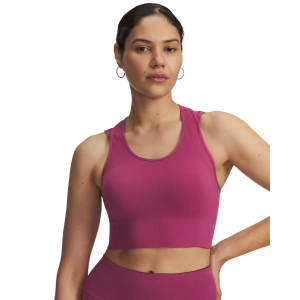 Women's Under Armour Vanish Seamless Layer Sports Bra XLarge Fuchsia Dusk / Dark Maroon