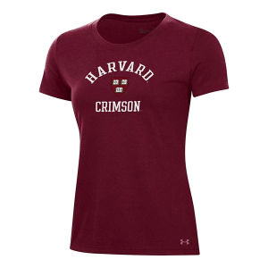Harvard Crimson Under Armour Women's Performance Cotton T-Shirt Medium Maroon