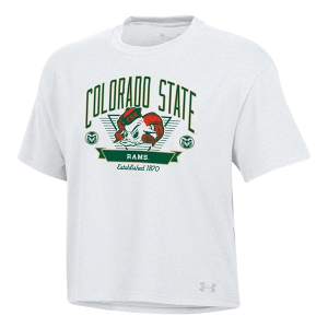 Colorado State Rams Under Armour Women's All Day T-Shirt Medium White