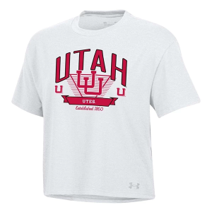 Utah Utes Under Armour Women's All Day T-Shirt Small White