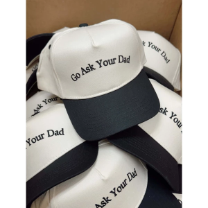 Women's KENZKUSTOMZ Go Ask Your Dad Snapback Hat One Size Black
