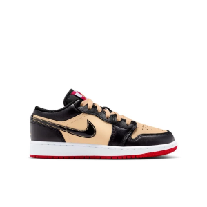 Kids' Air Jordan 1 Low SE Sneakers Big 3.5 Regular Sesame/Black/Fire Red/White