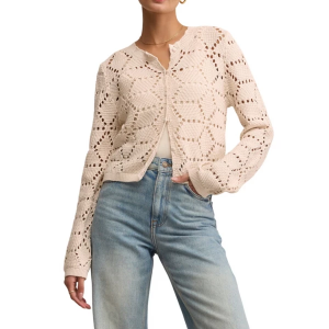 Women's Z Supply Cardigan Rosalyn Diamond Small Crystal