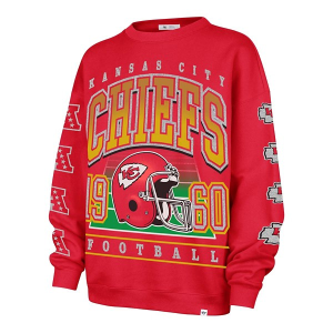 Women's Kansas City Chiefs 47 Brand Go Big Crewneck Medium Red