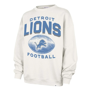 Women's Detroit Lions 47 Brand Arch Cloud Crewneck XLarge White
