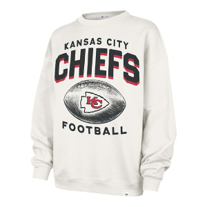 Women's Kansas City Chiefs 47 Brand Arch Cloud Crewneck Small White