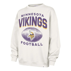 Women's Minnesota Vikings 47 Brand Arch Cloud Crewneck XLarge White