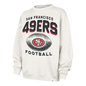 Women's San Francisco 49ers 47 Brand Arch Cloud Crewneck XLarge White