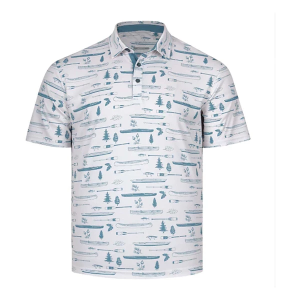Men's Swannies Shuey Polo Large Vintage White