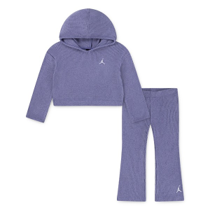 Girls' Jordan "Heir to the Crown" Ribbed Pullover Set Toddler 3T Amethyst