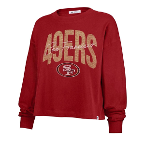 Women's San Francisco 49ers 47 Brand Muse Crewneck Medium Red