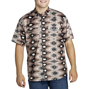 Men's Hooey Sol Button Up Shirt Large Brown/White