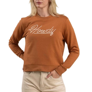Women's Sendero Provisions Co. Howdy Drop Shoulder Long Sleeve T-Shirt Small Meerkat