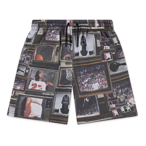 Kids' Jordan Brooklyn Printed Fleece Lounge Shorts XLarge Black