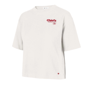 Women's Kansas City Chiefs 47 Brand Serena Crop T-Shirt XLarge White