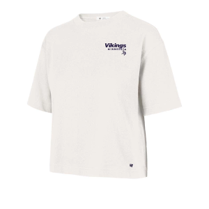 Women's Minnesota Vikings 47 Brand Serena Crop T-Shirt Small White