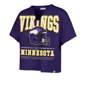 Women's Minnesota Vikings 47 Brand Elation T-Shirt Medium Purple