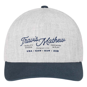Men's TravisMathew Perfect Plan Golf Snapback Hat One Size Heather Grey