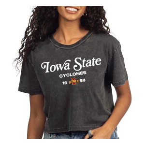 Iowa State Cyclones Chicka-D Women's Coed Short and Sweet T-Shirt XLarge Graphite