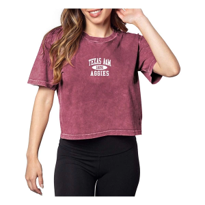 Texas A&M Aggies Chicka-D Women's Chicka-D Women's Texas A&M Aggies Coed Short and Sweet T-Shirt T-Shirt Small Merlot