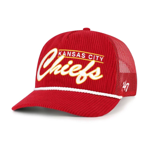 Kansas City Chiefs 47 Brand Double Header Mesh Adjustable Hat One Size Red