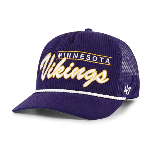 Minnesota Vikings 47 Brand Double Header Mesh Adjustable Hat One Size Purple