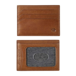 Johnston & Murphy Rhodes Wekender Card Holder Tan Full Grain