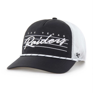 Las Vegas Raiders 47 Brand Downburst Mesh Adjustable Hat One Size Black