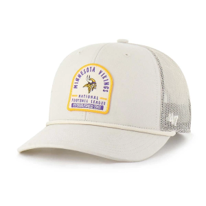 Minnesota Vikings 47 Brand Gravestone Trucker Adjustable Hat One Size Bone
