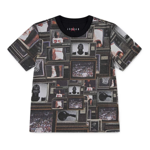Kids' Jordan Flight Essentials Printed T-Shirt 4 Black