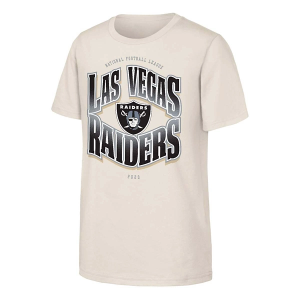 Kids' Las Vegas Raiders Genuine Stuff Huddle T-Shirt XLarge Natural