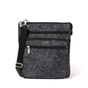 Baggallini Out And About Crossbody Midnight Blossom Print