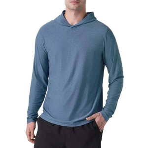 Men's Vuori Strato Tech Long Sleeve Shirt Medium Pool Blue Heather