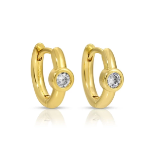Splendid Iris Sweet Huggie Earrings Gold