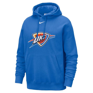 Oklahoma City Thunder Nike Club Logo Hoodie Large Blue