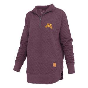 Minnesota Golden Gophers Pressbox Women's Roseburg 1/4 Zip XLarge Maroon