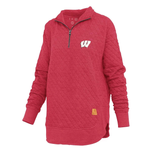 Wisconsin Badgers Pressbox Women's Roseburg 1/4 Zip Medium Red