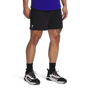 Men's Under Armour Project Rock Terry Shorts XLarge Black/White