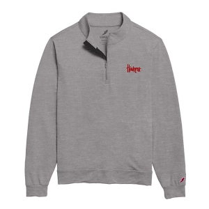 Nebraska Cornhuskers League Collegiate All Day 1/4 Zip Medium Light Grey