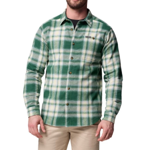 Men's Columbia Pitchstone Heavyweight II Long Sleeve Flannel XLarge Rain Forest Twilight Ombre