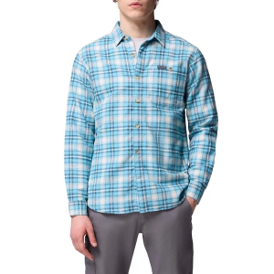 Men's Columbia Pitchstone Heavyweight II Long Sleeve Flannel 2XLarge Vintage Blue Railway Tartan