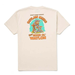 Men's Seager Co. Seager X Waylon Jennings Outlaw T-Shirt 2XLarge Vintage White