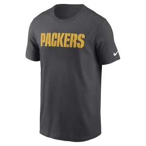 Green Bay Packers Nike Essential Wordmark T-Shirt 2XLarge Anthracite