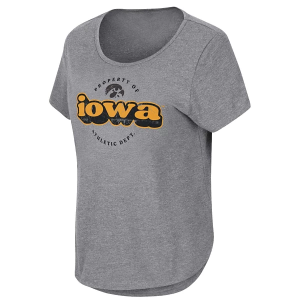 Iowa Hawkeyes Colosseum Girls' Jupiter Kids' T-Shirt Medium Heather Grey