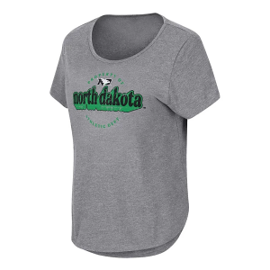 North Dakota Fighting Hawks Colosseum Girls' Myla Kids' T-Shirt XSmall Grey Heather