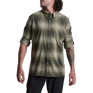 Men's Kuhl Response Lite Long Sleeve Button Up Shirt Large Dark Olive