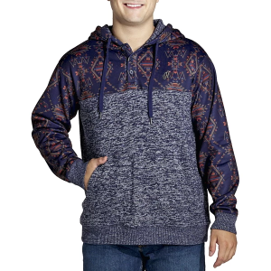 Men's Hooey Jimmy Hoodie Small Navy Orange
