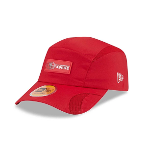 San Francisco 49ers New Era 2025 Sideline Runner Adjustable Hat One Size Red